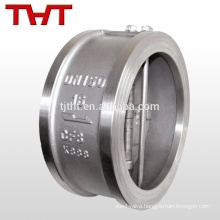 stainless steel wafer type medical vacuum doule door liquid check valve